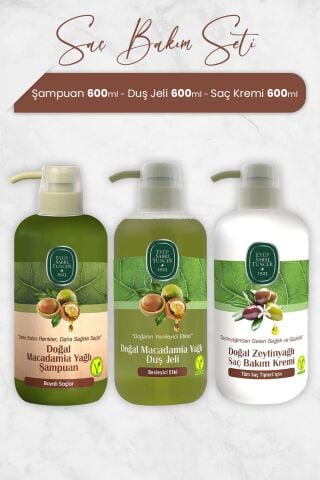 Eyüp Sabri Tuncer Macadamia Yağlı Şampuan, Duş Jeli ve Saç Kremi