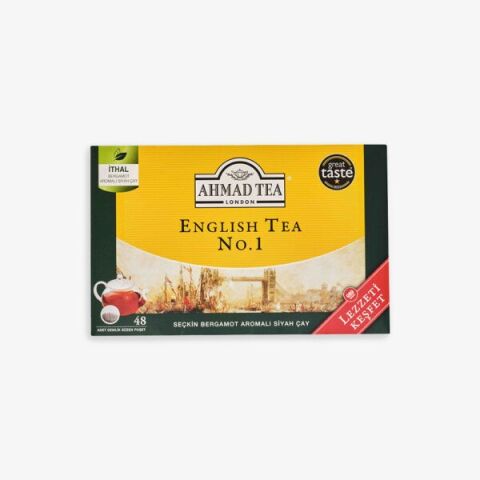 2 Paket 48'li Demlik Poşet Çay English Tea No.1 ve Oda Kokusu