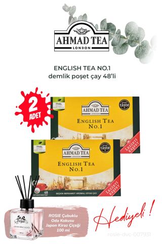2 Paket 48'li Demlik Poşet Çay English Tea No.1 ve Oda Kokusu