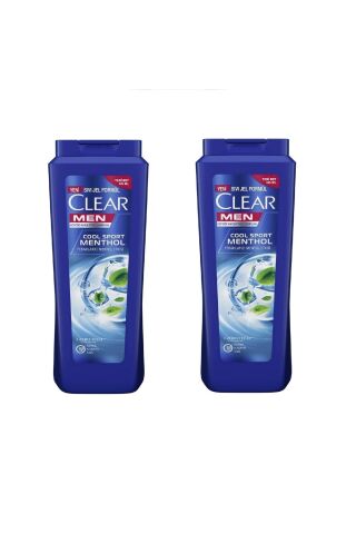 Clear Men Kepeğe Karşı Etkili Şampuan Ferahlatıcı Mentol Etkisi 485 ML x 2