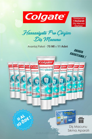 Colgate Anında Rahatlama Diş Macunu 75 ml 11 AL 10 ÖDE ve Diş Macunu Sıkma Aparatı