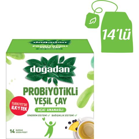 Doğadan Probiyotikli Yeşil Çay Açai Ananaslı 14'lü
