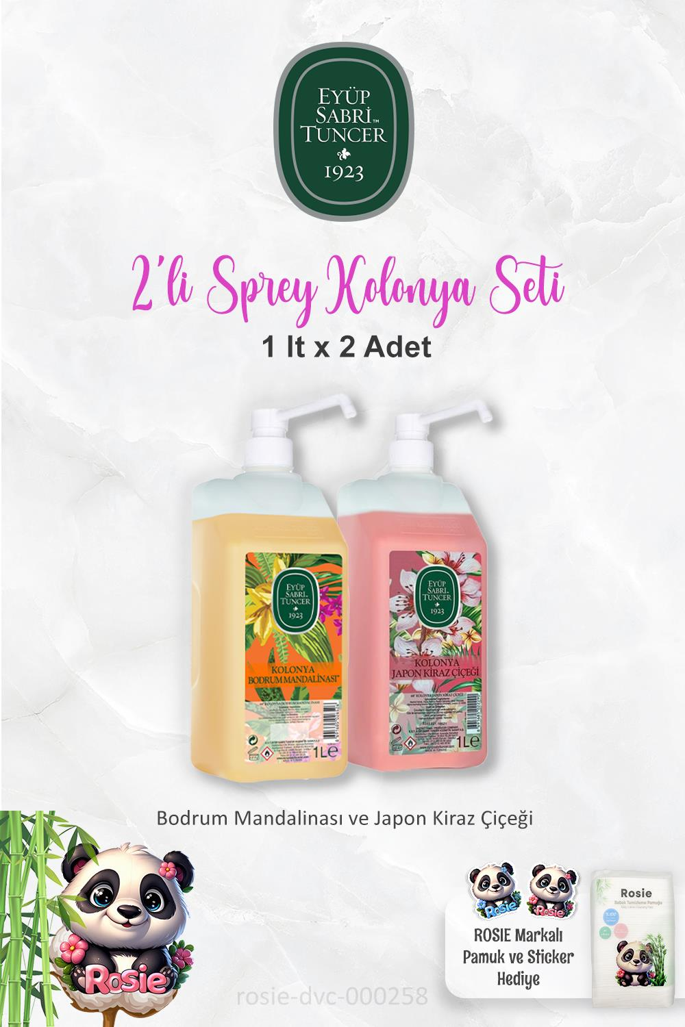 Eyüp Sabri Tuncer  1 Litrelik Sprey Başlıklı Bodrum Mandalinası, Japon Kiraz Çiçeği ve ROSIE