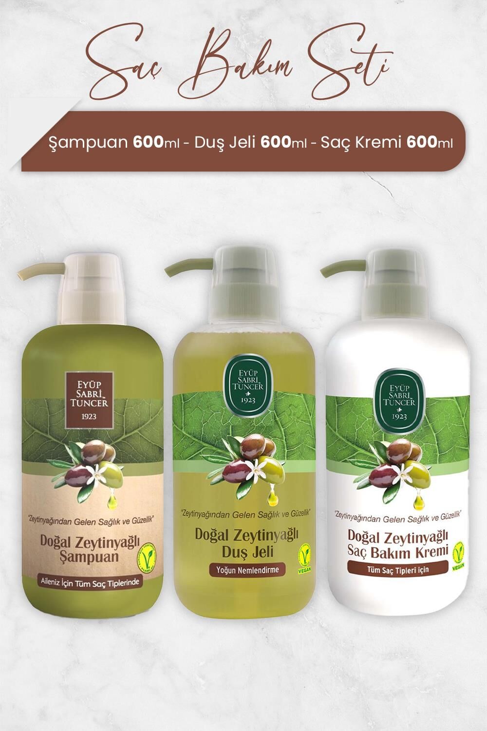 Eyüp Sabri Tuncer Zeytinyağlı Şampuan, Duş Jeli ve Saç Kremi