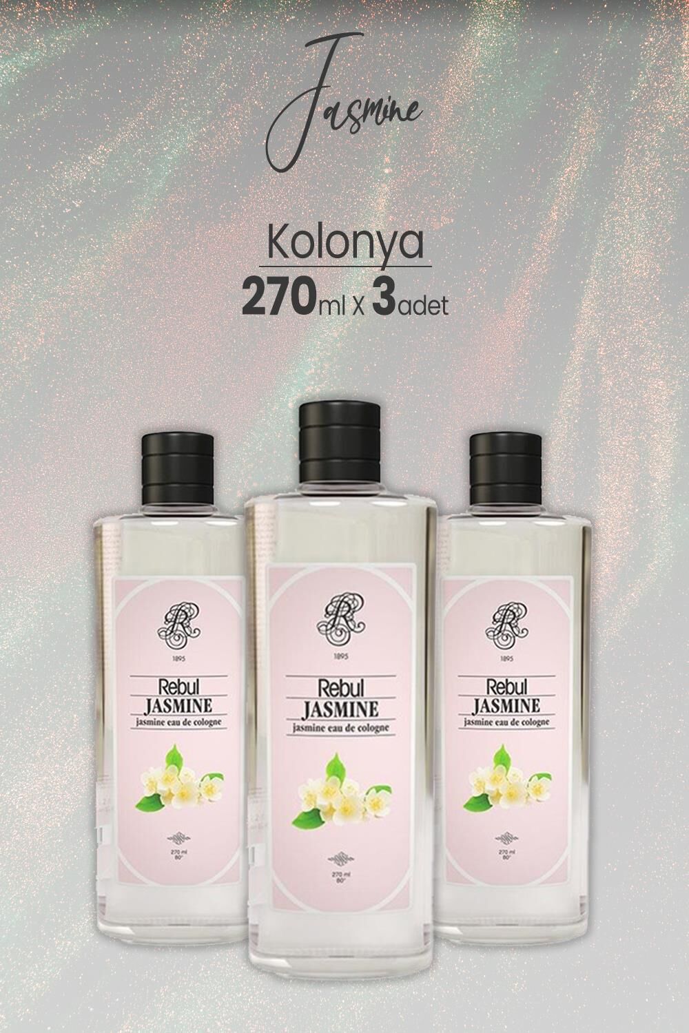 Rebul Jasmine Yasemin Kolonyası 270 ml x 3 Adet