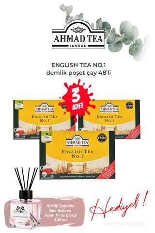 48'li 3 paket English Tea No.1 Demlik Poşet Çay ve Oda Kokusu