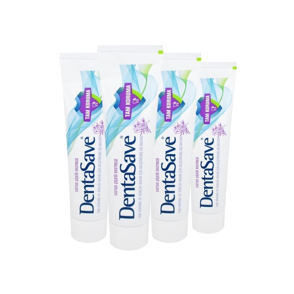 DentaSave Diş Macunu Tam Koruma Cıstus Çiçeği 75 ml x 4