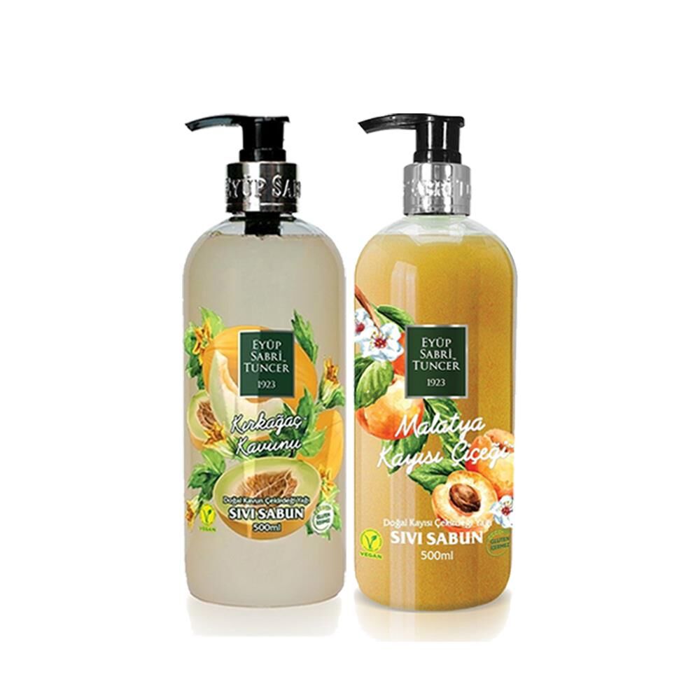 Eyüp Sabri Tuncer Sıvı Sabun Seti Kırkağaç Kavunu, Malatya Kayısı Çiçeği 500 ml