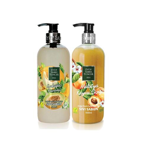 Eyüp Sabri Tuncer Sıvı Sabun Seti Kırkağaç Kavunu, Malatya Kayısı Çiçeği 500 ml