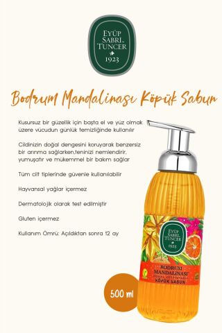 Sabun 500 ml ve 1500 ml, Krem 50 ml, Kolonya 1 lt Bodrum Mandalina ve Rosie Hediye