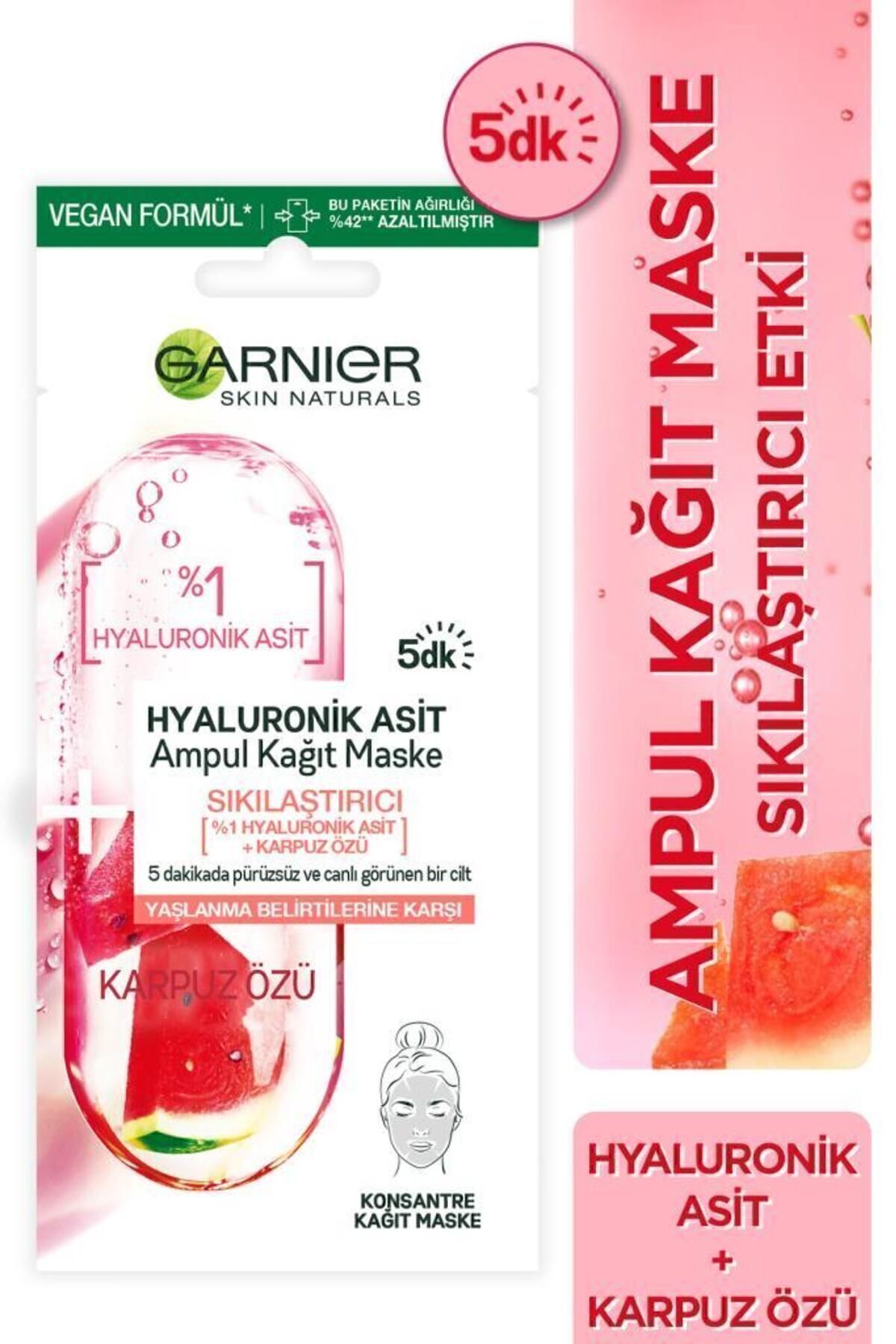 Hyaluronik Asit Sıkılaştırıcı Ampul Kağıt Yüz Maskesi