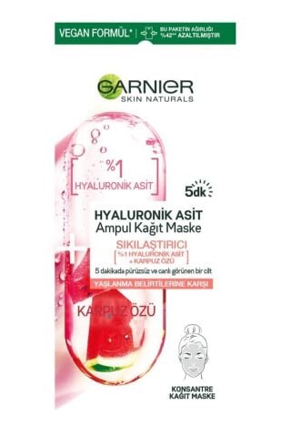 Hyaluronik Asit Sıkılaştırıcı Ampul Kağıt Yüz Maskesi