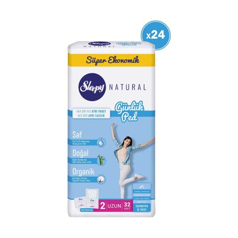 Sleepy Natural Günlük Ped Uzun 24X32=768 Adet Ped
