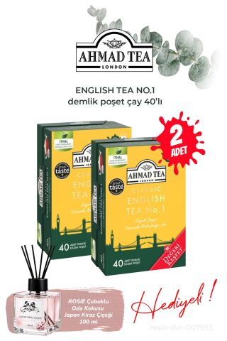 40'lı 2 Paket Demlik Poşet Çay English Tea No.1 ve Oda Kokusu