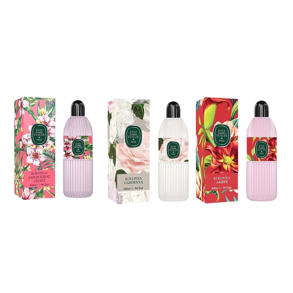 Eyüp Sabri Tuncer Kolonya Japon Kiraz Çiçeği, Gardenya ve Amber Pet Şişe 400 ML