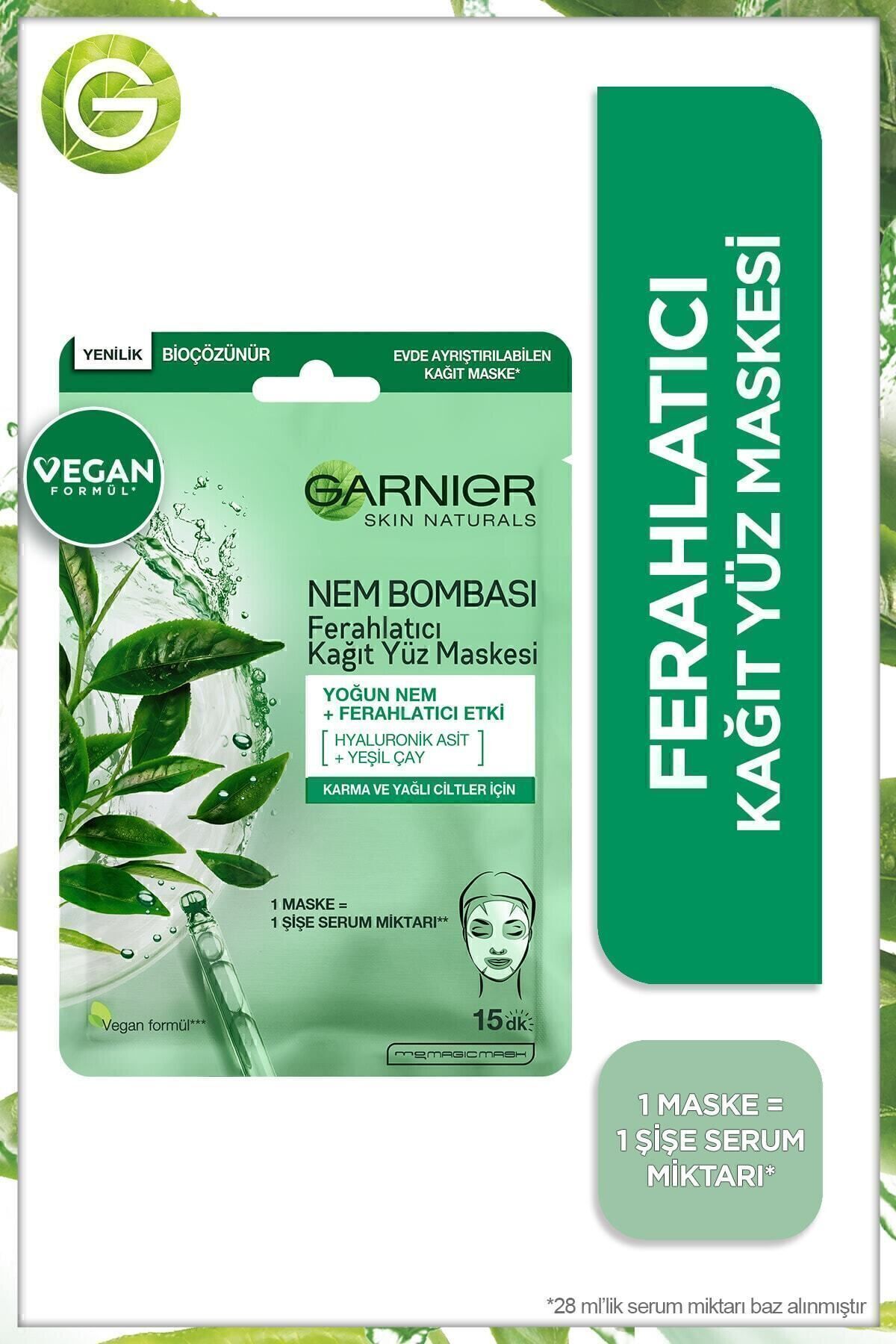 Nem Bombası Ferahlatıcı Kağıt Maske 28gr