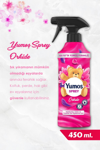 Yumoş Orkide Sprey, 5 AL 4 Öde 450 ml, Pamuk Hediyeli