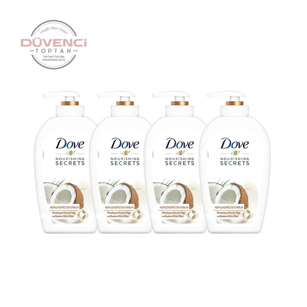 Düvenci Toptan Dove Hindistan Cevizi Yağı ve Badem Sütü Özlü Sıvı Sabun 500 ML 4' lü Set Model 8