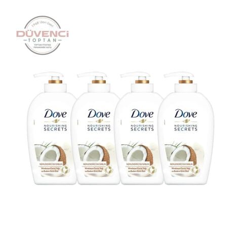 Düvenci Toptan Dove Hindistan Cevizi Yağı ve Badem Sütü Özlü Sıvı Sabun 500 ML 4' lü Set Model 8