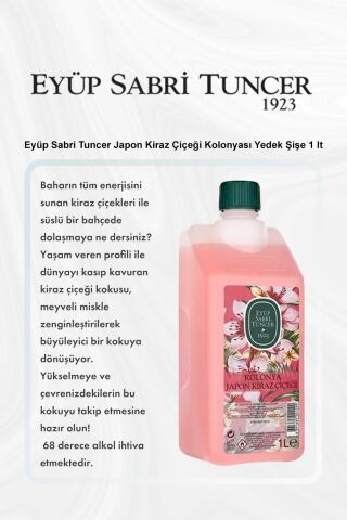 Eyüp Sabri Tuncer Japon Kiraz Çiçeği Kolonyası Yedek Şişe 1 lt 5 Al 4 Öde ve Rosie Pamuk
