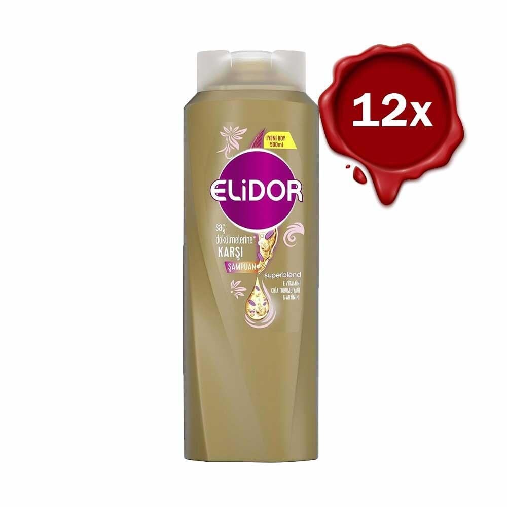 Elidor Superblend Saç Bakım Şampuanı Saç Dökülmelerine Karşı E Vitamini x 12