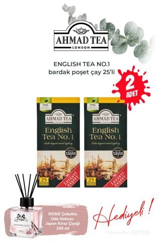 25'li Bardak Poşet Çay 2 paket English Tea No.1 ve Oda Kokusu