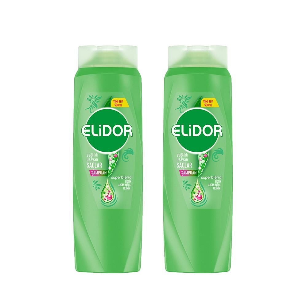 Elidor Superblend Saç Bakım Şampuanı Sağlıklı Uzayan Saçlar Biotin x 2