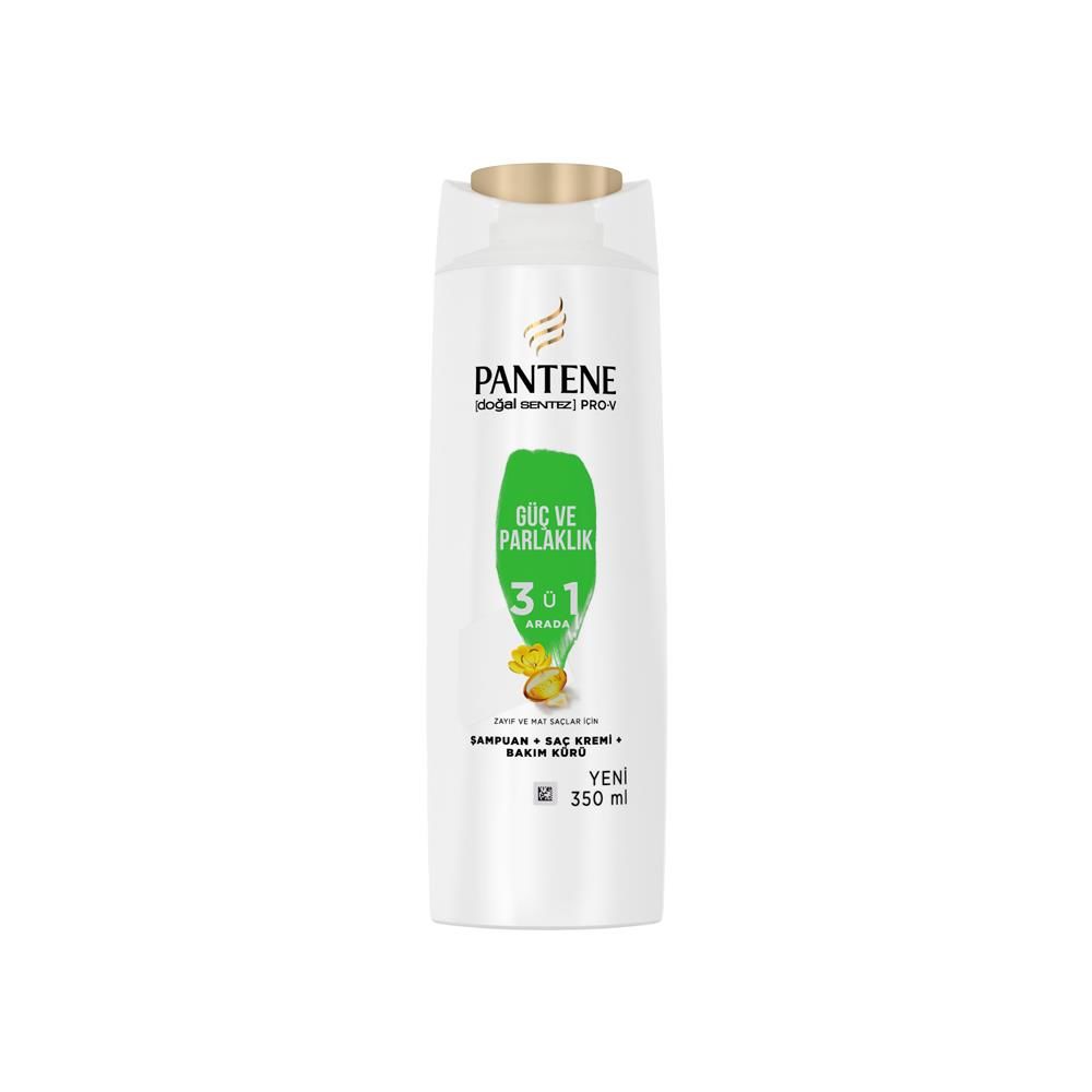 Pantene Şampuan Pro-V Doğal Sentez Güç ve Parlaklık 3'ü 1 Arada 350 ml