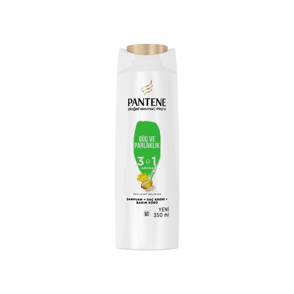Pantene Şampuan Pro-V Doğal Sentez Güç ve Parlaklık 3'ü 1 Arada 350 ml