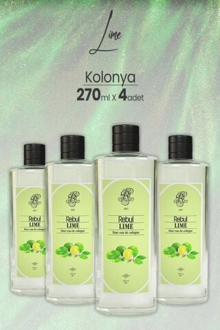 Rebul Lime Kolonya 270 ml x 4 Adet