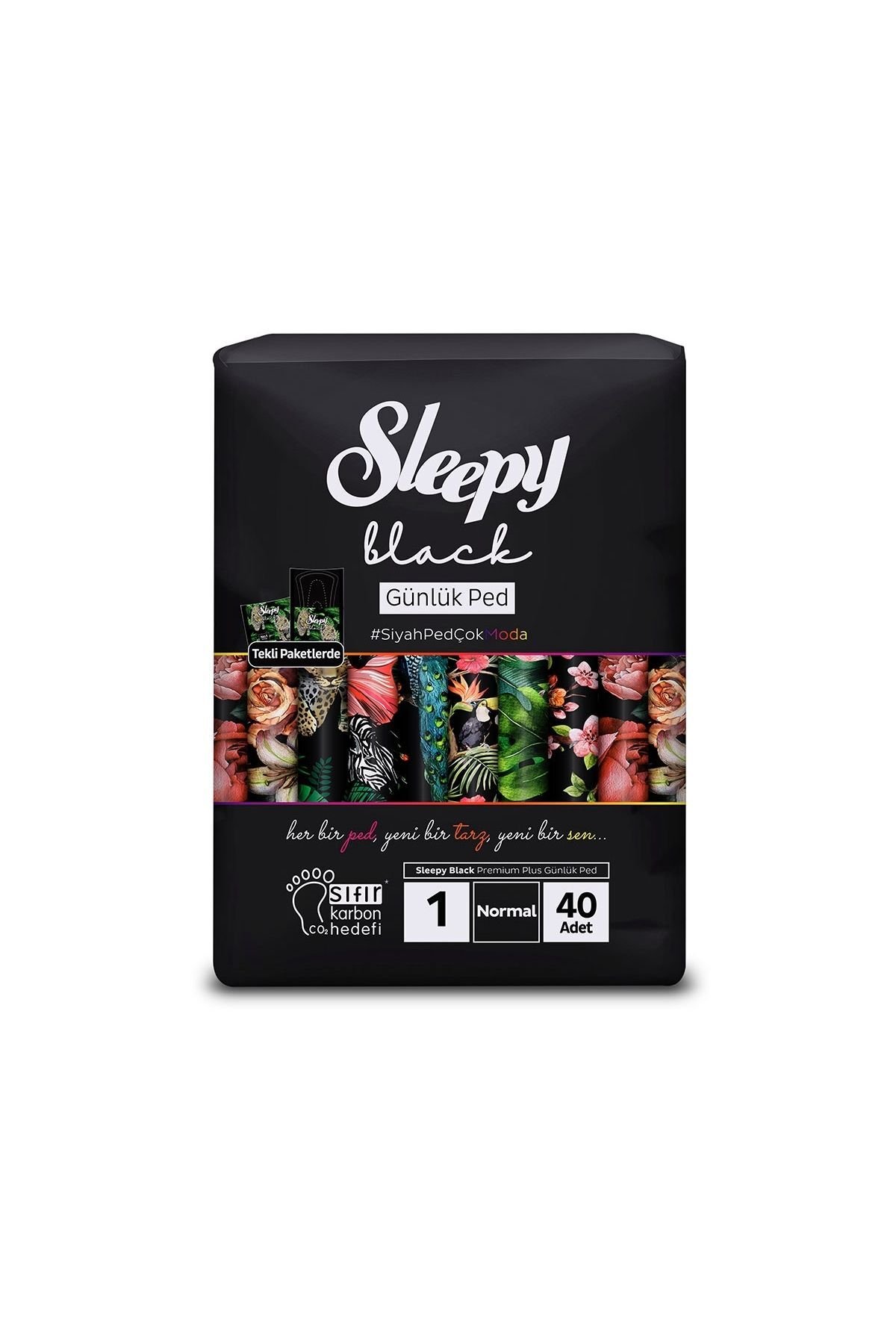 Sleepy Günlük Ped Black normal 40'lı