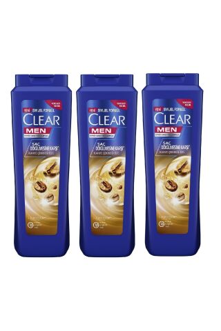 Clear Men Kepeğe Karşı Etkili Şampuan Saç Dökülmesine Karşı Kahve Çekirdeği Özü 485 ml x 3