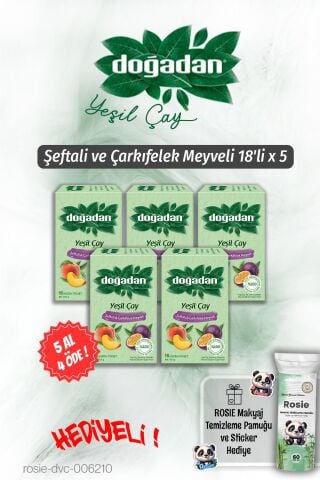 Doğadan 5 AL 4 ÖDE Şeftali ve Çarkıfelek Yeşil Çay 18'li ve Rosie