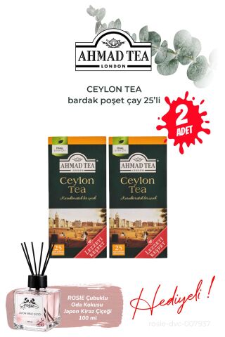 Ceylon Tea 25'li Bardak Poşet Çay 2 paket ve Oda Kokusu