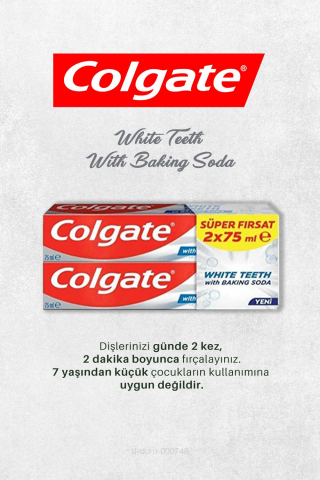 Colgate White Teeth 28 AL 25 ÖDE 2'li 75 ml, Diş Macunu Sıkma Aparatı Hediye