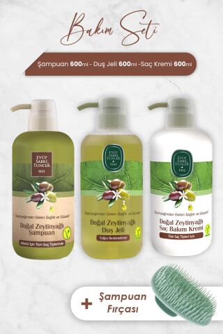 Eyüp Sabri Tuncer Zeytinyağlı Şampuan, Duş Jeli, Saç Kremi ve Şampuan Fırçası