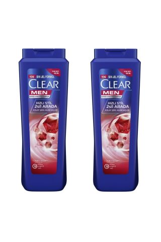 Clear Kepeğe Karşı Etkili Hızlı Stil 2'si 1 Arada Şampuan 485 ml x 2