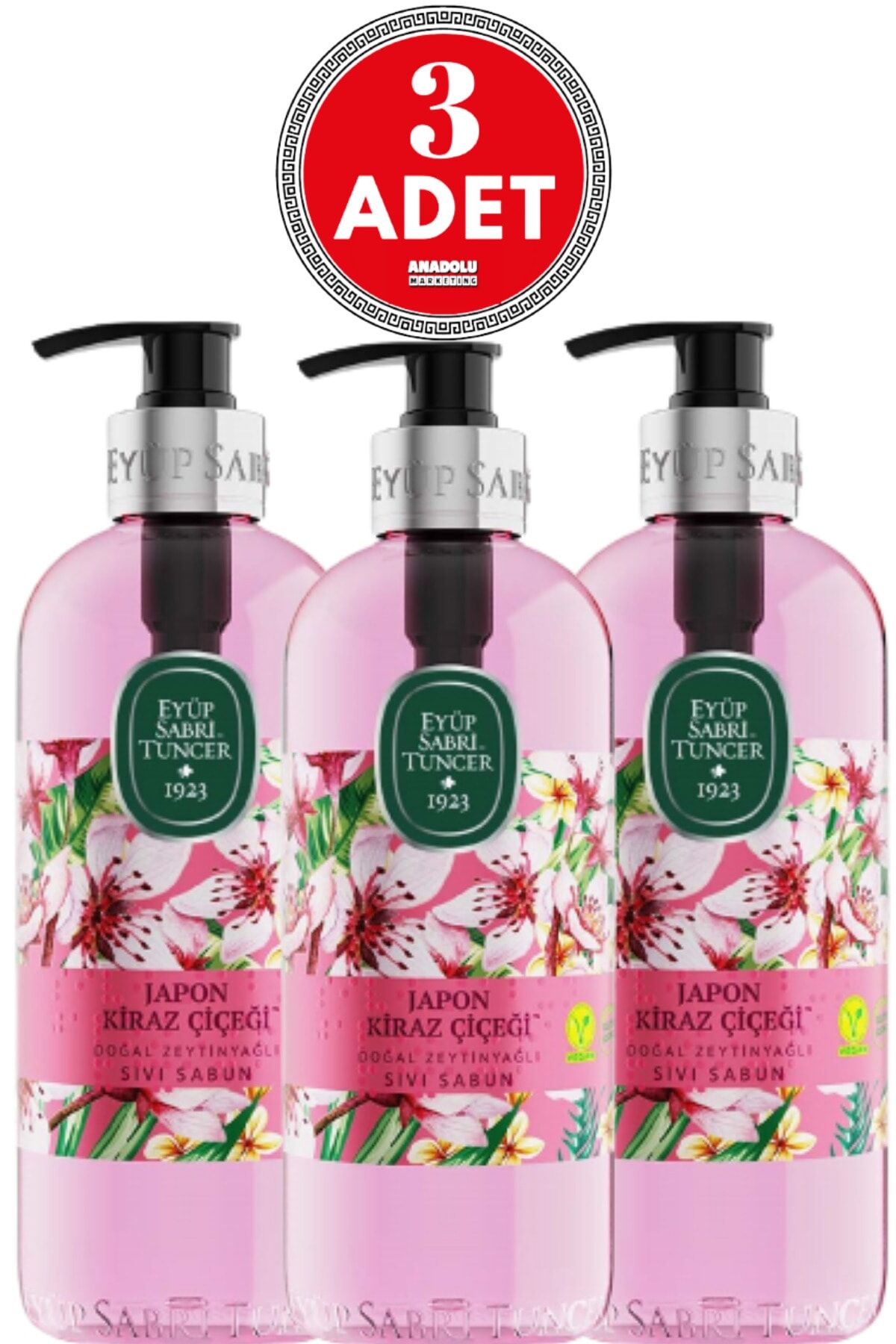 Eyüp Sabri Tuncer Japon Kiraz Çiçeği Sıvı Sabun 500 ml x 3 Adet