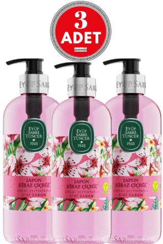 Eyüp Sabri Tuncer Japon Kiraz Çiçeği Sıvı Sabun 500 ml x 3 Adet