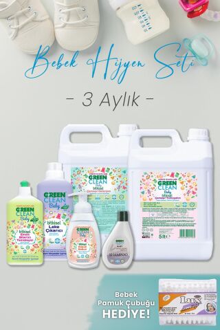 Green Clean Bebek Hijyen Seti 3 Aylık Hediyeli