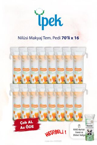 Nilüsi 70'li x 16 Makyaj Tem. Pamuğu ve Rosie
