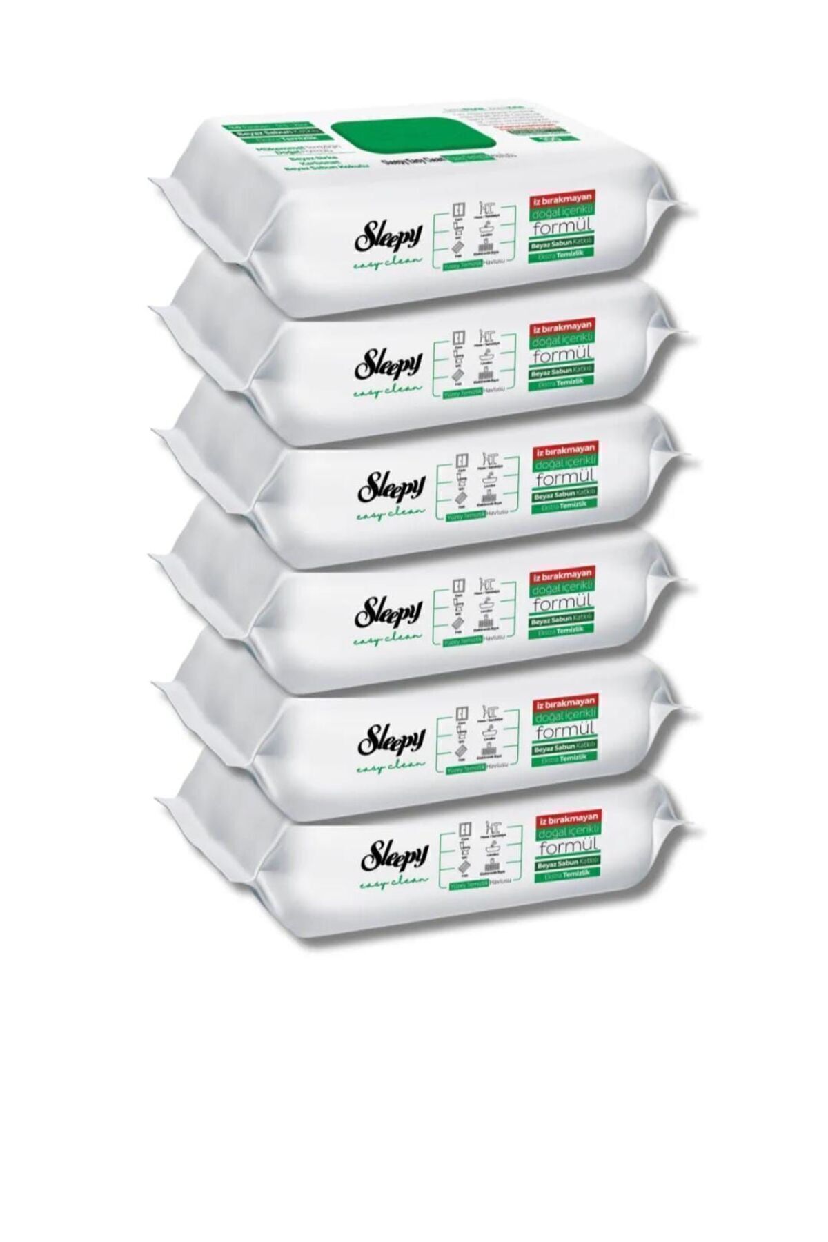 Easy Clean Beyaz Sabun Katkılı Yüzey Temizlik Bezi 100'lu 6x100 600 Yaprak