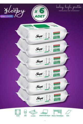 Easy Clean Beyaz Sabun Katkılı Yüzey Temizlik Bezi 100'lu 6x100 600 Yaprak