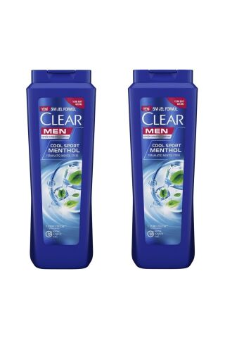 Clear Men Kepeğe Karşı Etkili Şampuan Ferahlatıcı Mentol Etkisi 485 ML x 2
