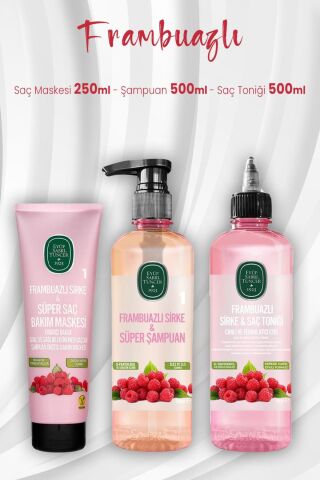 Eyüp Sabri Tuncer Frambuazlı Saç Bakım Maskesi 250 Ml, Şampuan 500 ml Ve Toniği 500 ml