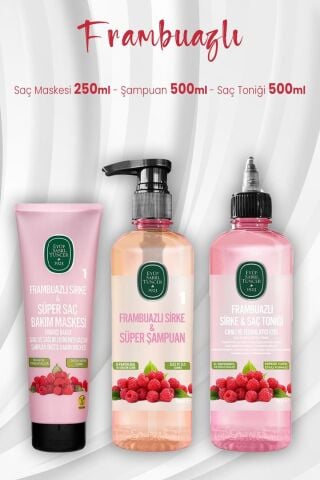 Eyüp Sabri Tuncer Frambuazlı Saç Bakım Maskesi 250 Ml, Şampuan 500 ml Ve Toniği 500 ml