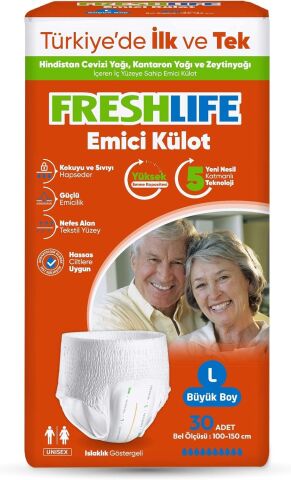 Freshlife Large Büyük Boy Emici Külot 30 Adet