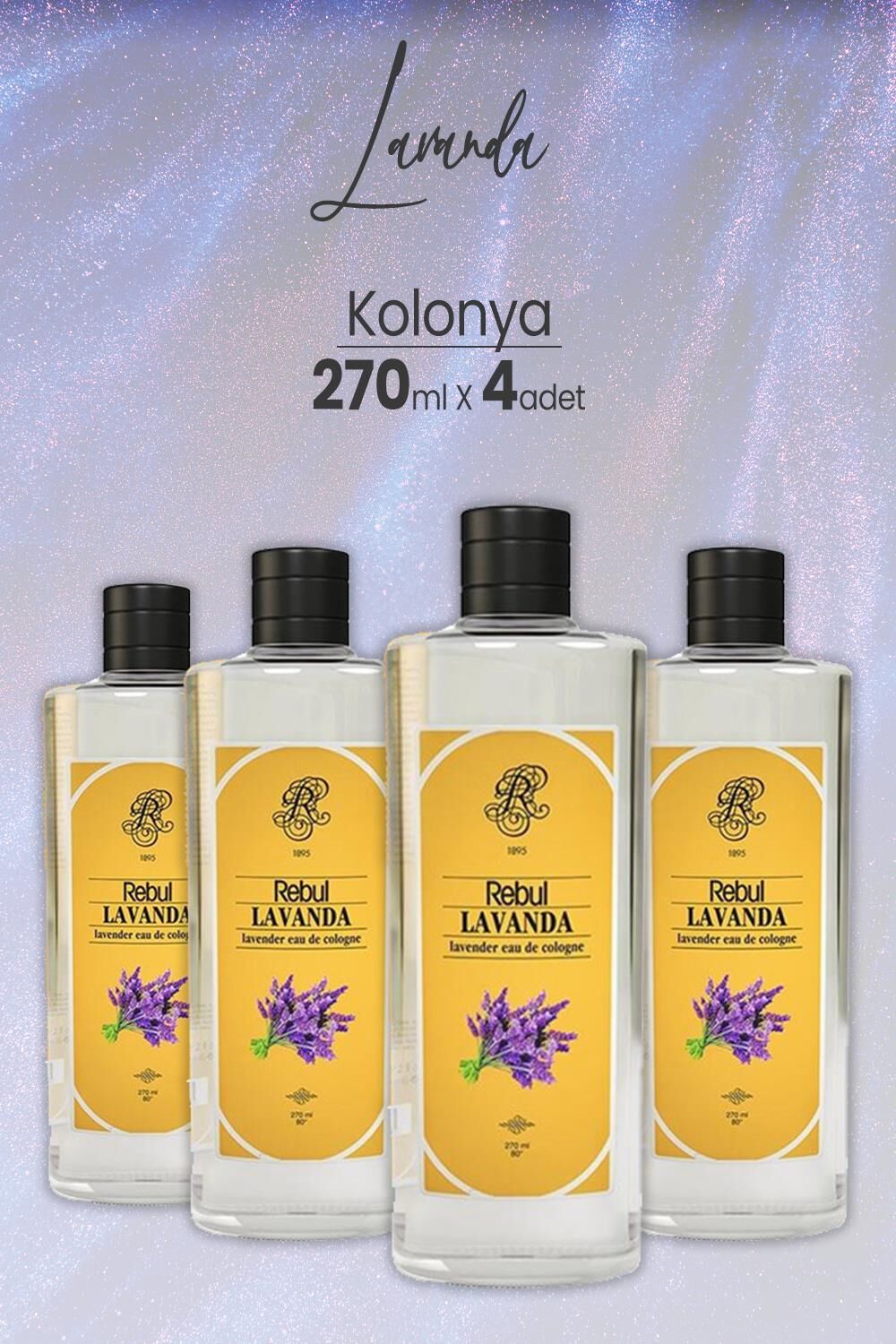 Rebul Lavanta Kolonya 270 ml x 4 Adet
