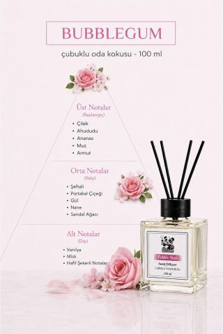 ROSIE Bubblegum Reed Diffuser Çubuklu Oda Kokusu 100 ml