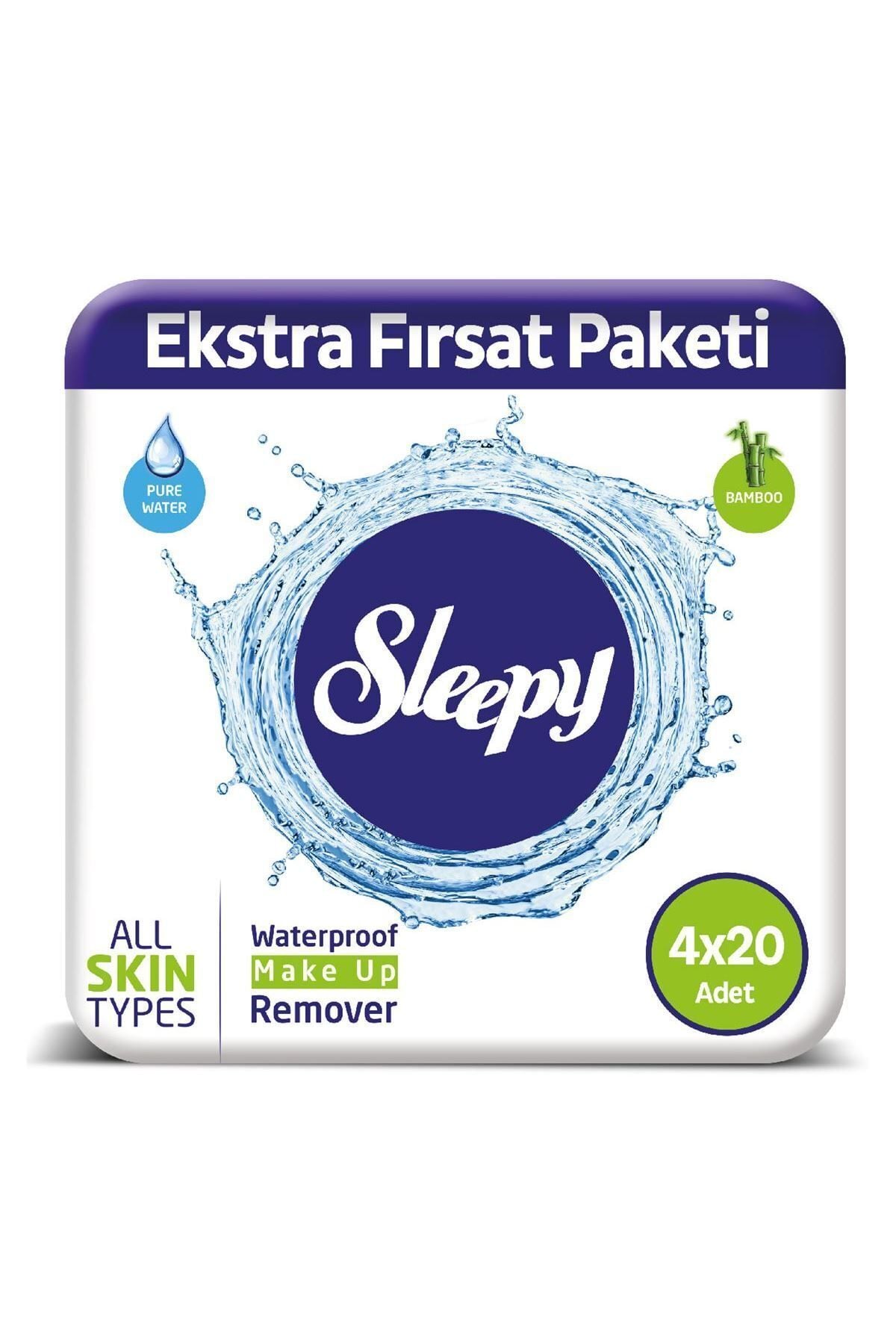 Sleepy Makyaj Temizleme Mendili 4X20 Adet 80 Yaprak